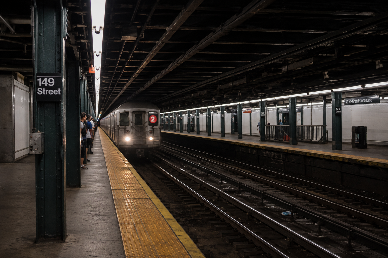 A New York subway platform — the surface on which a decade of graffiti reached its audience.