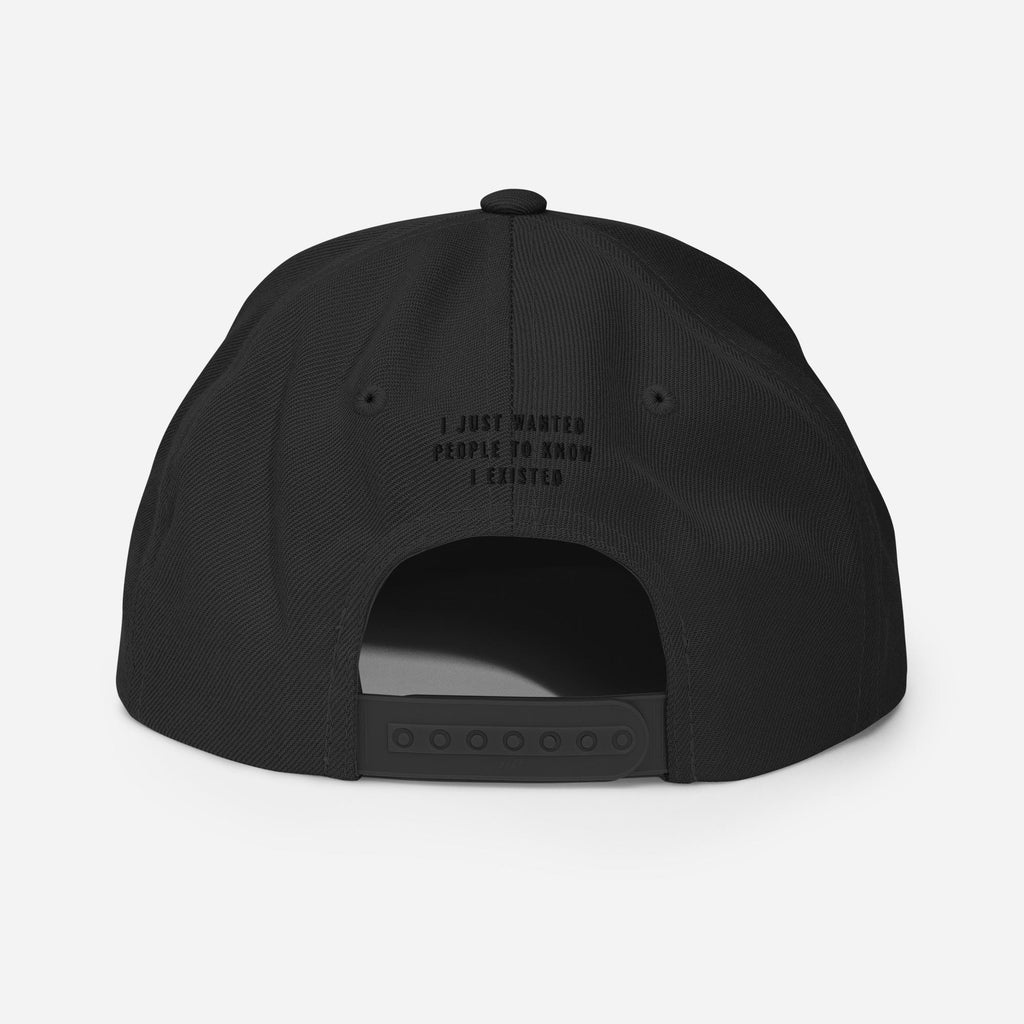 TAKI 183 Graffiti Snapback Hat | NYC Street Art Embroidered Cap | Blackout Tonal Black on Black | Old School Hip Hop | Gift for Writers