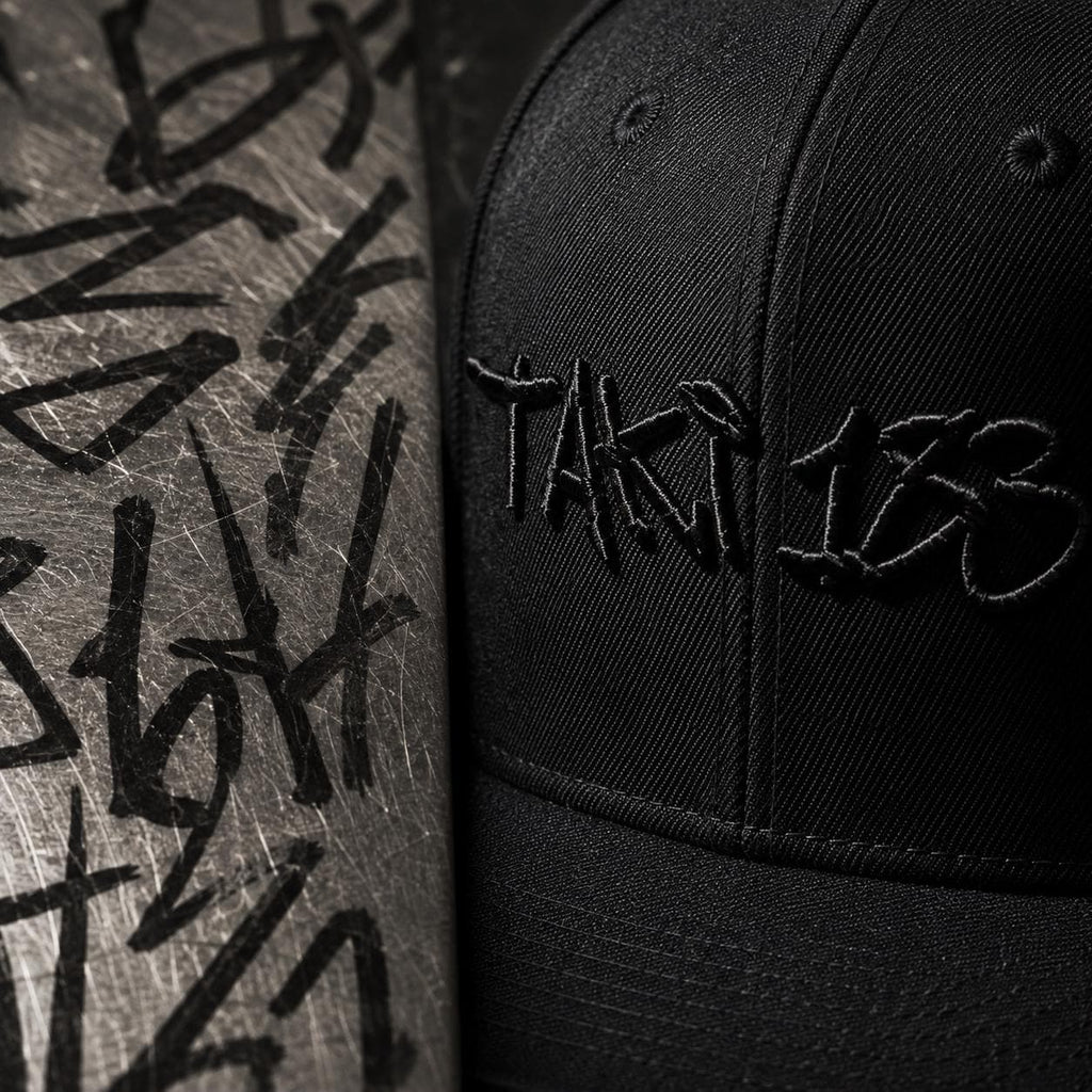 TAKI 183 Graffiti Snapback Hat | NYC Street Art Embroidered Cap | Blackout Tonal Black on Black | Old School Hip Hop | Gift for Writers