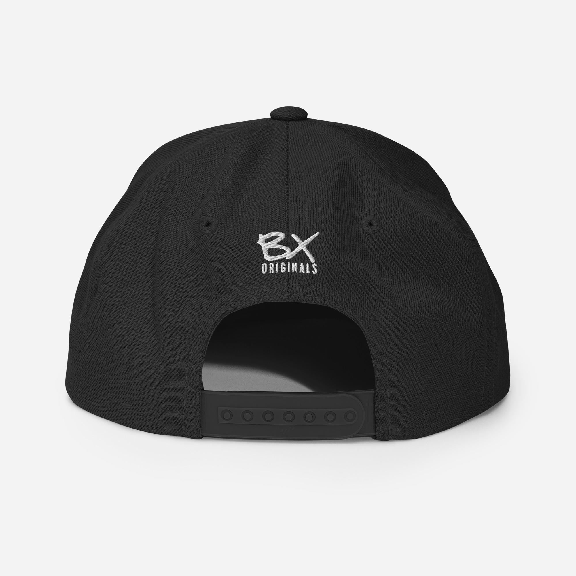 Graffiti Hat, Embroidered Snapback Cap, All City Handstyle, Street Art Gift for Him, Black Flat Brim, BX Originals