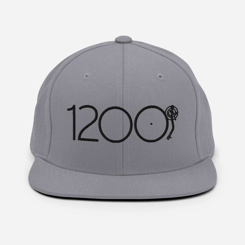 1200 Turntable Snapback Hat | Embroidered DJ Cap | Vinyl Record Gift for DJs | Old School Hip Hop Streetwear | Crate Digger Gift