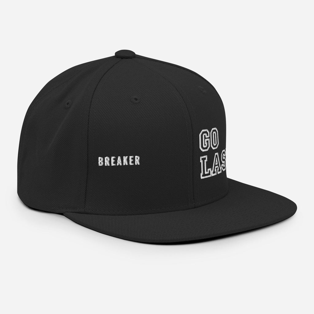 Bboy Hat, Embroidered Snapback Cap, Breakdancing Gift, Go Last, Black Flat Brim Cap, BX Originals
