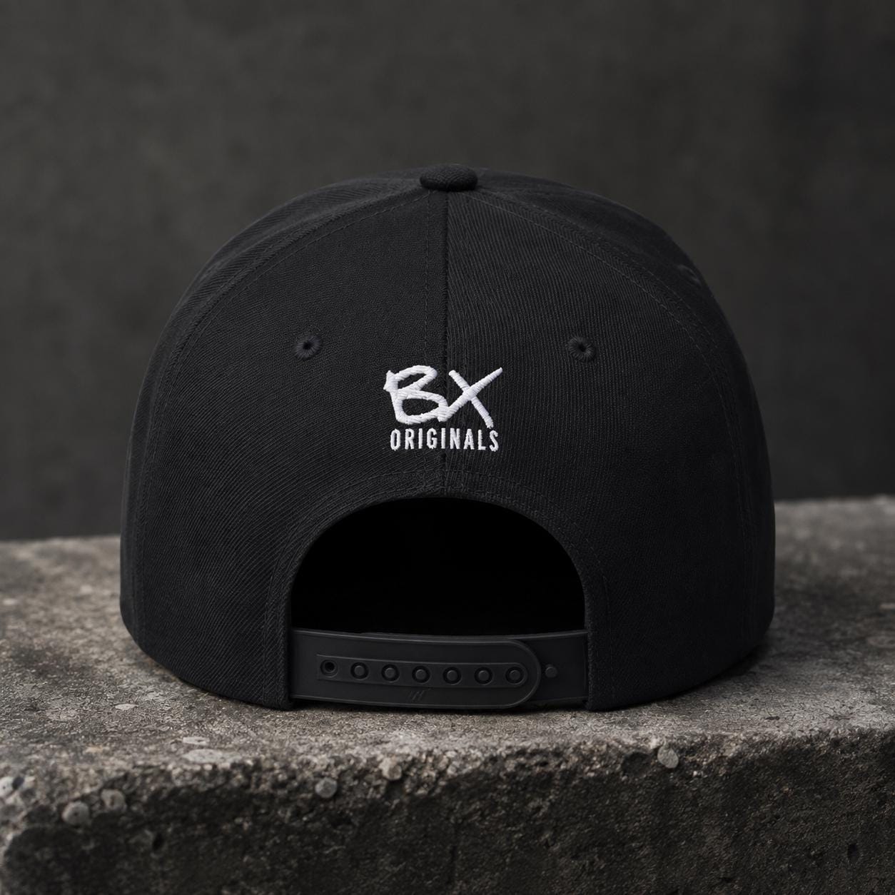 Graffiti Hat, Embroidered Snapback Cap, All City Handstyle, Street Art Gift for Him, Black Flat Brim, BX Originals