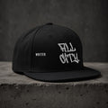 Graffiti Hat, Embroidered Snapback Cap, All City Handstyle, Street Art Gift for Him, Black Flat Brim, BX Originals