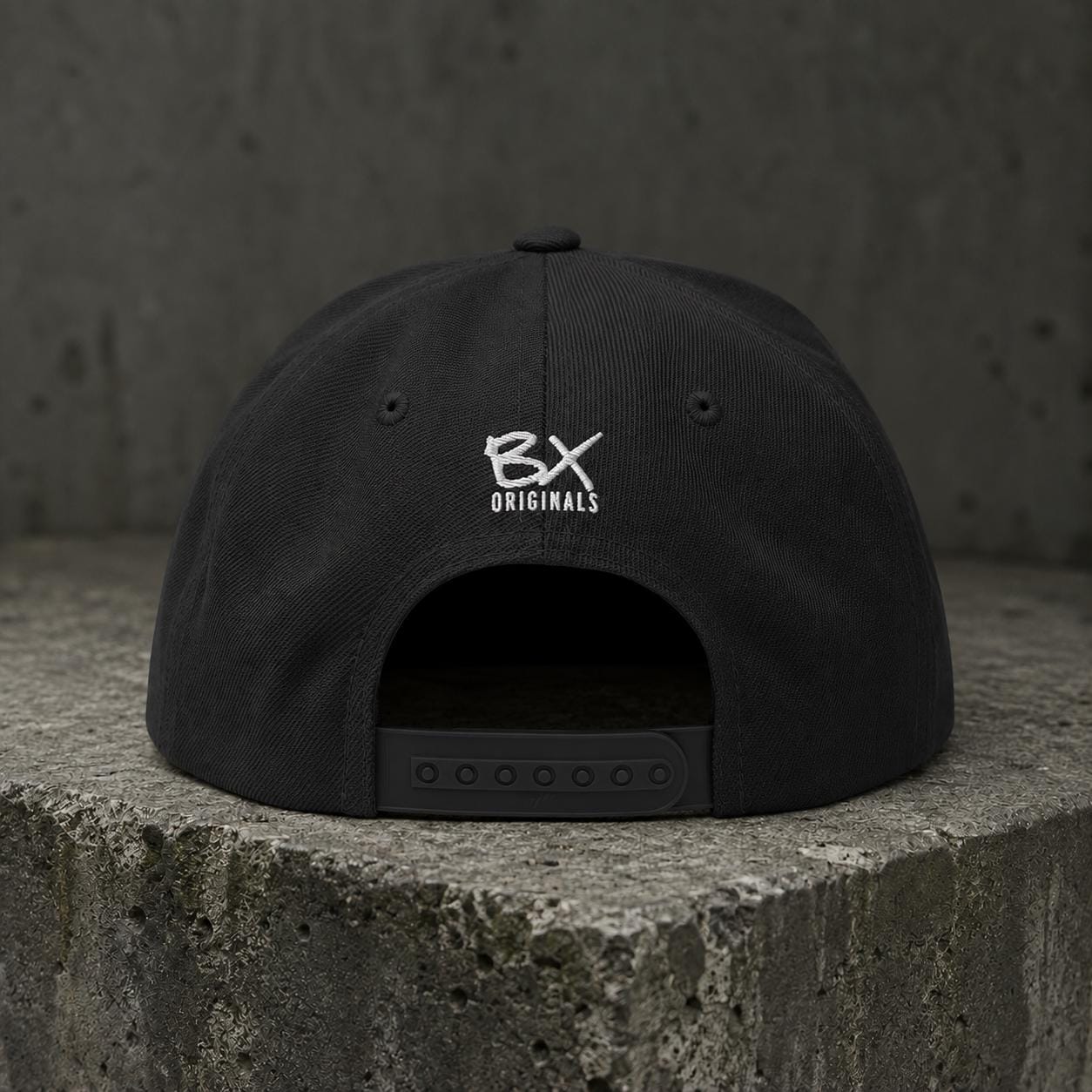 Bboy Hat, Embroidered Snapback Cap, Breakdancing Gift, Go Last, Black Flat Brim Cap, BX Originals