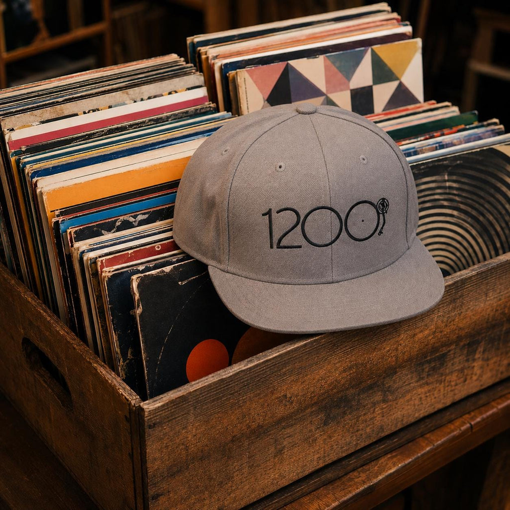 1200 Turntable Snapback Hat | Embroidered DJ Cap | Vinyl Record Gift for DJs | Old School Hip Hop Streetwear | Crate Digger Gift