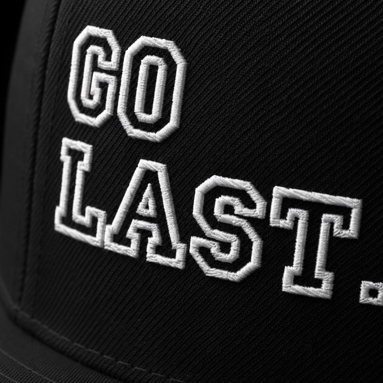 Bboy Hat, Embroidered Snapback Cap, Breakdancing Gift, Go Last, Black Flat Brim Cap, BX Originals