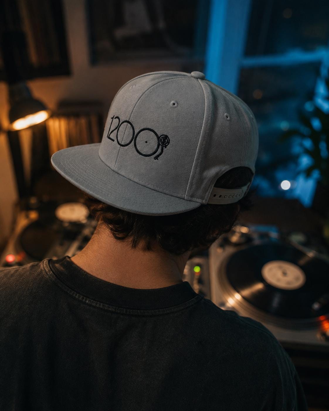 1200 Turntable Snapback Hat | Embroidered DJ Cap | Vinyl Record Gift for DJs | Old School Hip Hop Streetwear | Crate Digger Gift
